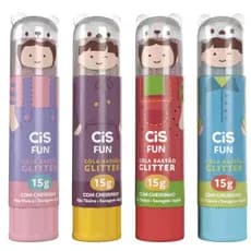 Cola Bastão Glitter Com Cheirinho 15g Cis Fun - Não Tóxica | Super Fofa