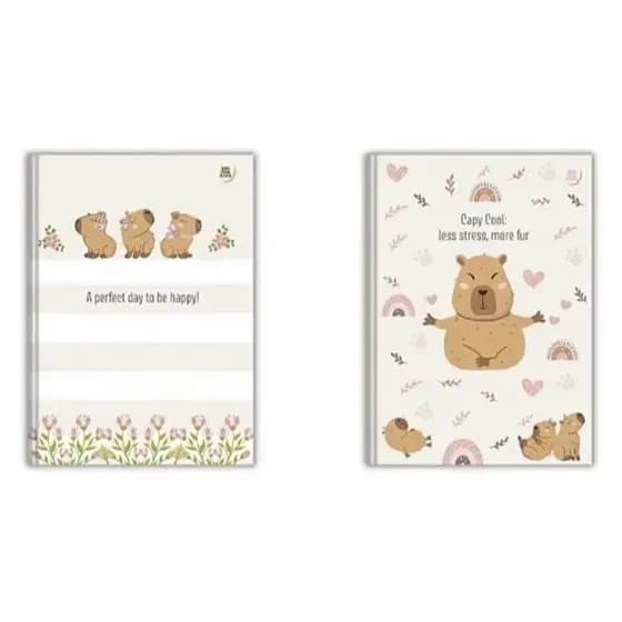 Caderno Brochurão universitário Capivara Capycuties 80Fls Animativa