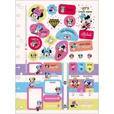 Folhas de Adesivos Minnie para Tilidisco, Caderno de disco e Argolado, universitário - 2 Folhas Tilibra