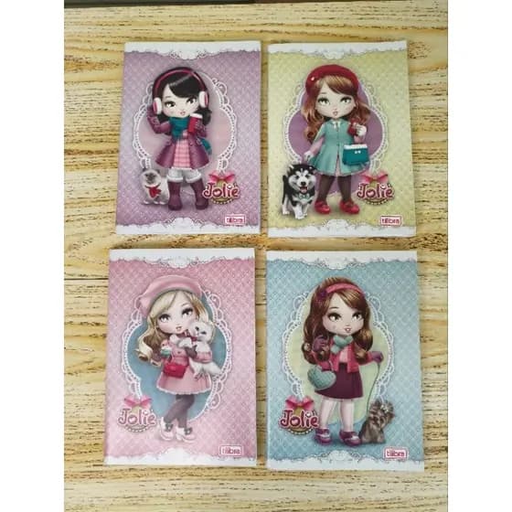 Caderno (PEQUENO) Brochura 1/4 Capa Flexível 14x20cm Jolie 96 Folhas Simples Pautadas Tilibra