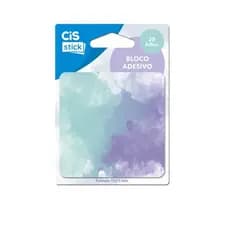 Bloco de Notas Adesivas Marmorizado Reposicionável 20fl 75x75mm - CIS