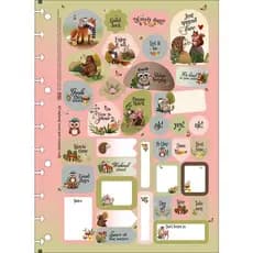 Folhas de Adesivos para Tilidisco, Caderno de disco e Argolado - Loveland Universitário 2 Folhas Tilibra