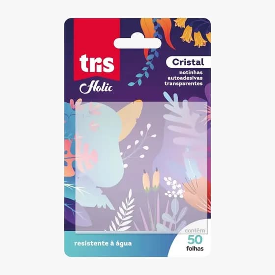 Notas Autoadesivas Cristal Transparente Holic Garden – Cart C/ 50 Fls – Tris
