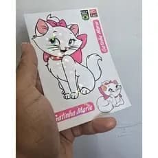 Adesivos Gatinha Marie Holográfico Premium - Kit com 4 | Altíssima Qualidade | Resistente à Água