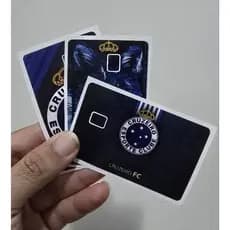 Kit 3 Adesivos para Cartão com Recorte de Chip Cruzeiro Esporte Clube Cartão Crédito e Débito Personalizado Futebol