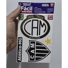 Adesivos Atlético Mineiro Logo 100 Anos Kit com 3 Altíssima Qualidade Resistente à Água