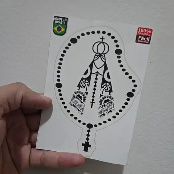 Adesivo Nossa Senhora Aparecida - Para Carro e Moto - Altíssima Qualidade e Resistente à
Água