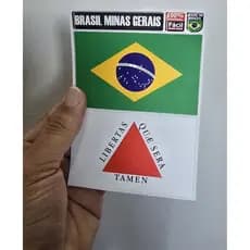 Adesivos Bandeira de Minas Gerais e Brasil - Kit com 3 - Altíssima Qualidade e Resistente àÁgua