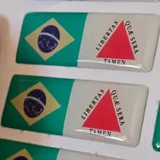 kit 2 Adesivo Resinado Brasil Minas Gerais Moto Carro Capacete