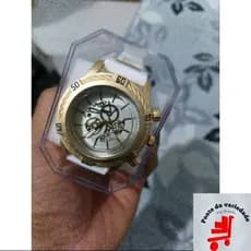 Relógio pulseira em silicone borracha masculino luxo