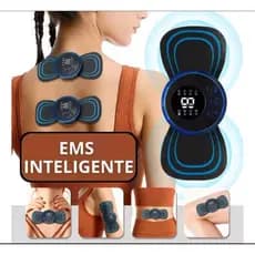 Mini Massageador Muscular Inteligente Portátil USB Recarregável Eletroterapia