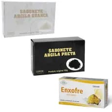 Sabonete Anti-Séptico Hidratante Natural Lianda 90g Argila Branca Preta Enxofre Antisséptico