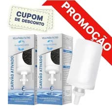 Kit 2 Vela Carvão Ativado Alcalina, Prata Coloidal Compatível em Todos Filtro De Barro