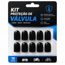 Kit 10 Tampinhas de Bico de Pneu – Universal, Resistente e Ideal para Carros, Motos e Bikes