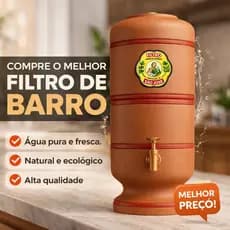Filtro de Barro São José 2+2 Litros Total 4L com Vela, Boia e Torneira
