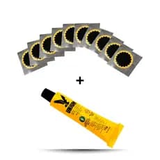 Kit 10 Remendos P/ Bike Bicicleta Moto 30mm/3cm Vipal Original +  1 Cola Unium 15g Vulcanizante