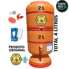 Filtro de Barro São José 2+2 Litros Total 4L com Vela, Boia e Torneira - Direto da Fabrica