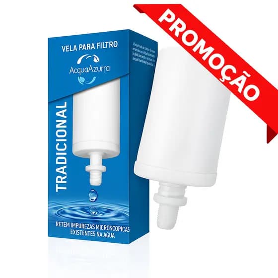 4 a 1 VELAS REFIL FILTRO DE BARRO TRADICIONAL ACQUA AZZURA