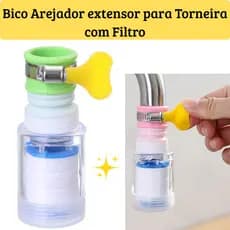 Bico Extensor de Torneira com Filtro e Abraçadeira Arejador com filtro torneira