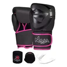 Kit Boxe Muay Thai Naja  Luva + Bandagem + Protetor Bucal