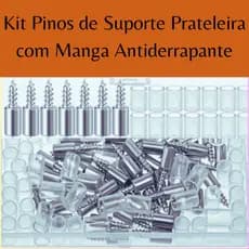 Kit 10-20-30  Pinos Suporte para Prateleira com Manga Antiderrapante /Suporte Prateleira Atarraxante