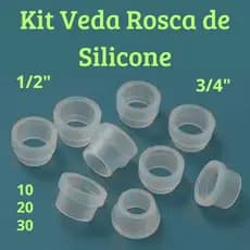 Kit Veda Rosca de Silicone  10 20 30- Veda Junta para torneiras e Registros - 1/2 e 3/4