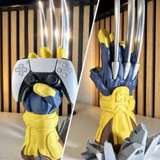 Suporte Controle Ps5 e Xbox - Temática Wolverine Decoração Gamer