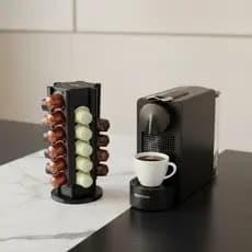 Porta Cápsulas Nespresso Giratório Suporte Torre Organizador Cantinho Do Café Moderno
