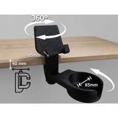 Suporte De Mesa 2 Em 1 Suporte Para Caneca Copo E Suporte Tablet Celular Premium Preto