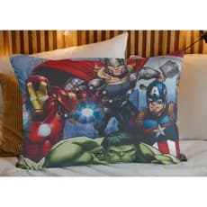 Fronha Infantil Capa De Travesseiro Herois da Marvel Avengers 50x70 em Micropercal