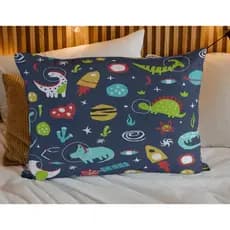 Fronha Infantil Personalizada Capa de Travesseiro Dinosauro 70x50 em Micropercal