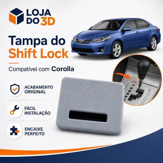 Cobertura Botão Tampa Trava Câmbio Toyota Corolla 2008/2012 - 33554-12120 02 peças