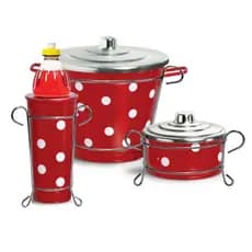 Conjunto para Pia com Porta Esponja Porta Detergente e Mini Lixeira de Bancada Decorada