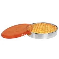 Assadeira 30cm Tampa - Forma Redonda Bolo Tortas Empadão G e Assados -Transportar de Sua casa Festas