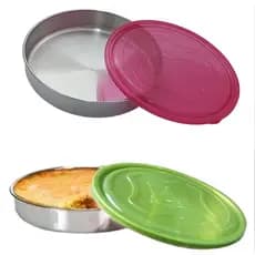 Kit 2 Formas Baixas Nº30 com Tampa Perfeitas para Bolos Tortas Empadas e Assados