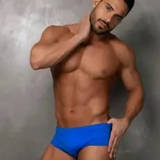 SUNGA CLÁSSICA AZUL ROYAL BIC- TRADICIONAL VERÃO 2023 2024 Masculina Moda Praia Short de banho forro frente e costa