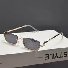Óculos De Sol Saint Tropez lançamento Preto prata vintage minimalista Armação pequena Retro Estilo Europeu marrom Unisex