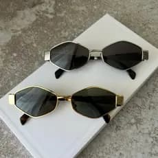 Óculos De Sol Oslo prata dourado Hexagonal Com Armação pequena Retro Estilo Europeu Unisex Homens Mulheres verão 2025