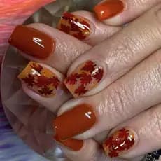 Maple Leaf Brilho Pontas Unhas Artificiais 24 Pçs Retangular Imprensa Dicas Precisa Equipamentos