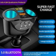4.8A Tomada De Carregador De Carro USB Duplo QC 3.0 Carga Rápida 12-24V Display LCD Automático Soquetes De Cigarro Adaptador De Energia