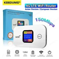 [Estoque Pronto] Modem 4G Roteador Portátil Sem Fio Versão Ue/Asiática WiFi Hotspot 150Mbps 2100mAh Roteadores Móveis Co