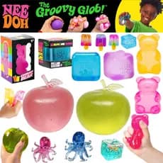 [Estoque Pronto] NeeDoh Fun Colorful Squeeze Toy Fofo Soft Maçã Verde Cubo Sensorial Escritório Relaxamento Alívio Do Es
