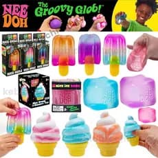 [Estoque Pronto] NeeDoh Fun Colorful Slime Cube Squeeze Toy Cute Soft Squish Sensory Office Relaxamento Stress Relief To