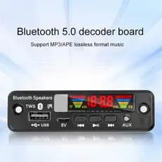 J&M 5 V MP3 Decodificador Bordo Com Bluetooth 5.0 Tela Colorida Módulo De Áudio Sem Fio Suporte Para Usb , Aux , Tf , Rádio Fm , Acessórios Do Carro