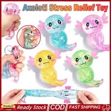 4 Pçs Needoh Novo Glitter Axolotl Alívio Do Estresse Bola Macio Lento Subindo Deformável Squeeze Mole Brinquedo Sensoria
