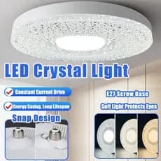 E27 Lâmpada De Cristal 3 Cores Escurecimento Poupança De Energia Proteção Para Os Olhos Luz De Teto Iluminação Decorativ