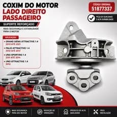 Coxim Calço Motor Direito Grand Siena Palio Uno Atractive Uno Sporting 51877337