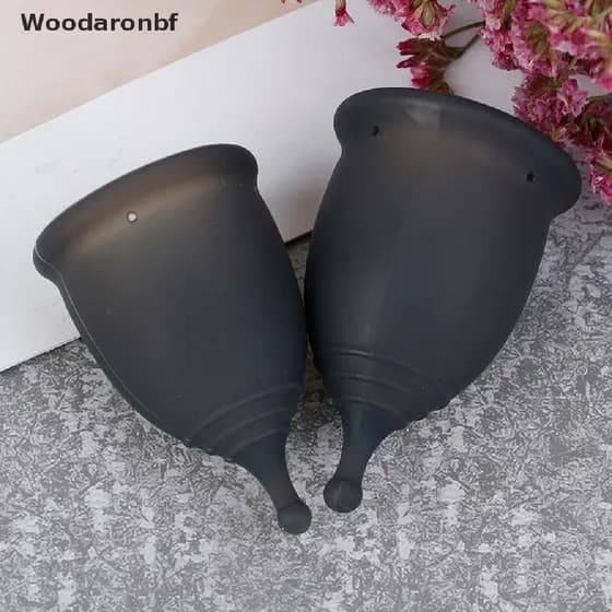 WDF Copa Menstrual Grau Silicone Macio Lua Período Senhora Higiene Copos Reutilizáveis BR