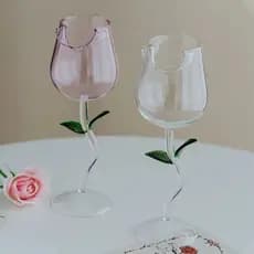 CATCH Rose Wine Glass Cocktail Romântico De Vinho Tinto Taça De 150/400ml Flower Shaped Juice Champagne Cup Bar Decoração De Casamento Você