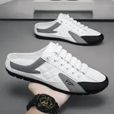 [Sapatos Casuais Homens Tênis De Moda Sapatilhas Confortáveis Slip-On Backless Shoes Para Caminhadas De Festa